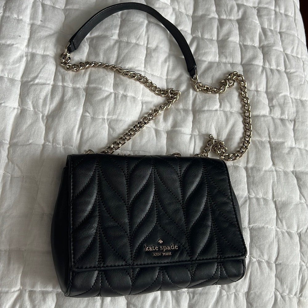 Black leather Kate Spade purse